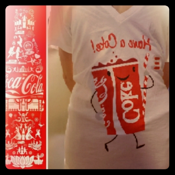 Coca Cola New With Tags V-Neck Have A Coke Shirt - Picture 2 of 7